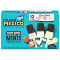Helados Mexico Con Crema Choco Dipped Minis Variety Ice Cream Bars - 12 ct