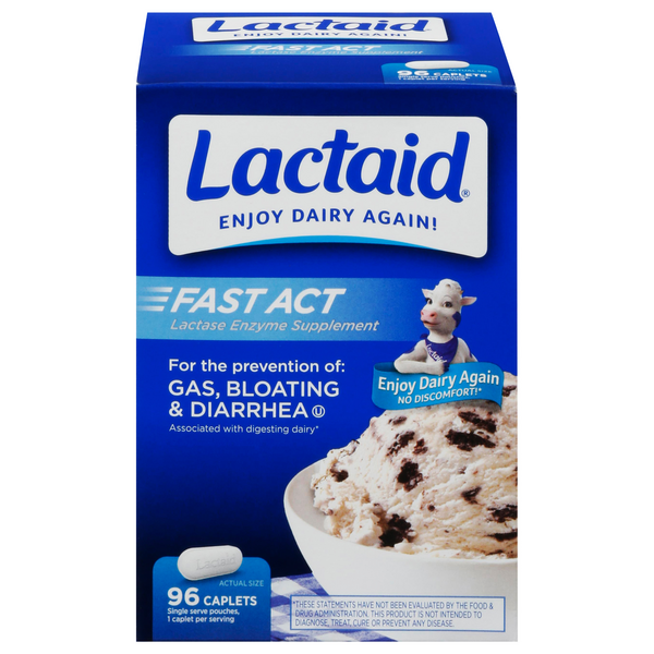 Lactaid Fast Act Lactose Intolerance Caplets