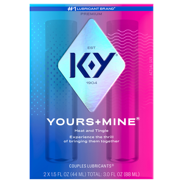 K-Y Yours + Mine Couples Personal Lubricant - 2 ct