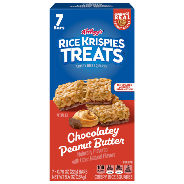 Kellogg's Rice Krispies Treats Chocolatey Peanut Butter - 7 ct