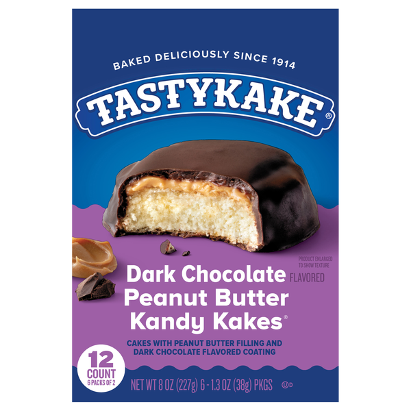 Tastykake Dark Chocolate Peanut Butter Kandy Kakes 2 ea - 6 ct