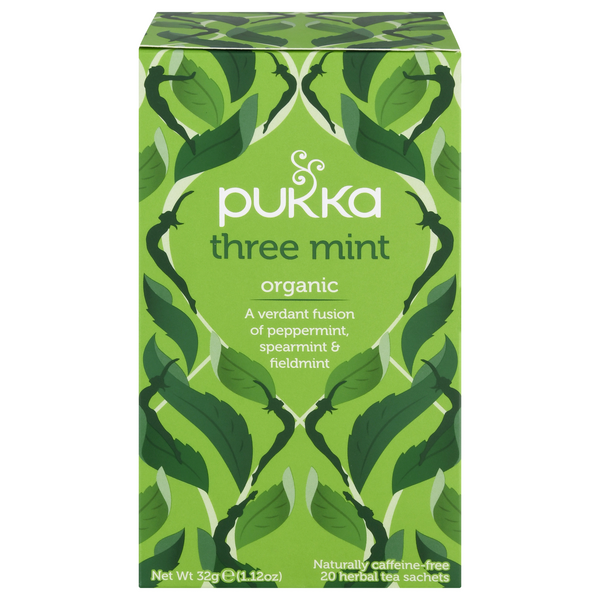 Save On Pukka Herbal Tea Sachets Three Mint Tea Organic Order Online 