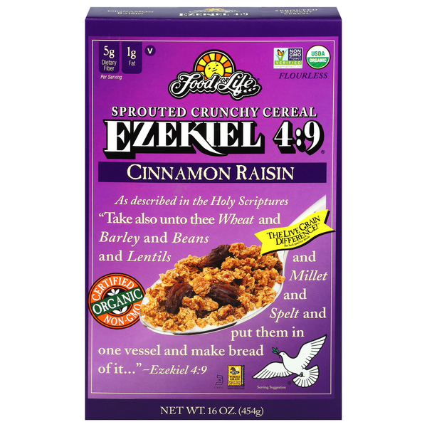 Food For Life Organic Ezekiel 4:9 Cinnamon Raisin Sprouted Grain Cereal