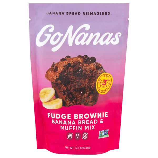 GoNanas Vegan Gluten Free Fudge Brownie Banana Bread Mix