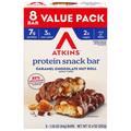 Atkins Caramel Chocolate Nut Roll 7g Protein Snack Bars - 8 ct