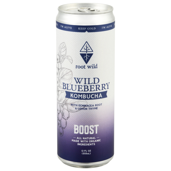 Root Wild Boost Blueberry Kombucha