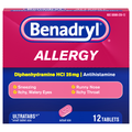 Benadryl 25 mg Allergy Relief UltraTabs Tablets