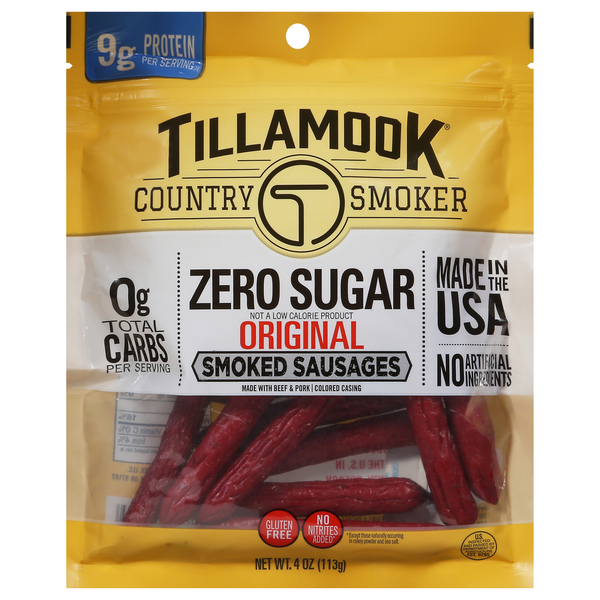 Tillamook Country Smoker Zero Sugar Original 9g Protein Smoked Sausages