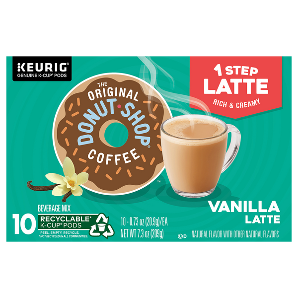 The Original Donut Shop Coffee Vanilla Latte Beverage Mix K-Cup Pods