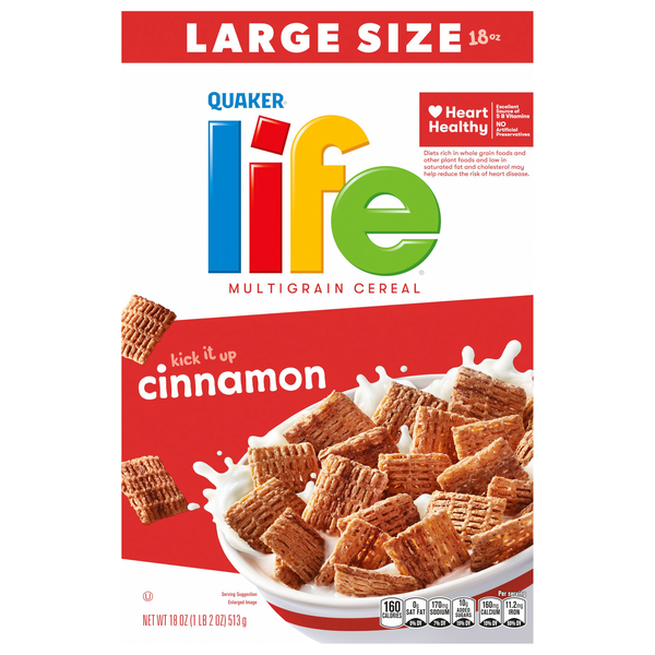 Quaker Life Cinnamon Multigrain Cereal Large Size