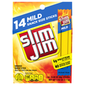 Slim Jim Mild Protein Smoked Snack Size Meat Sticks - 14 ct