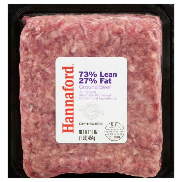 Hannaford 73% Lean Ground Beef Brick Pack