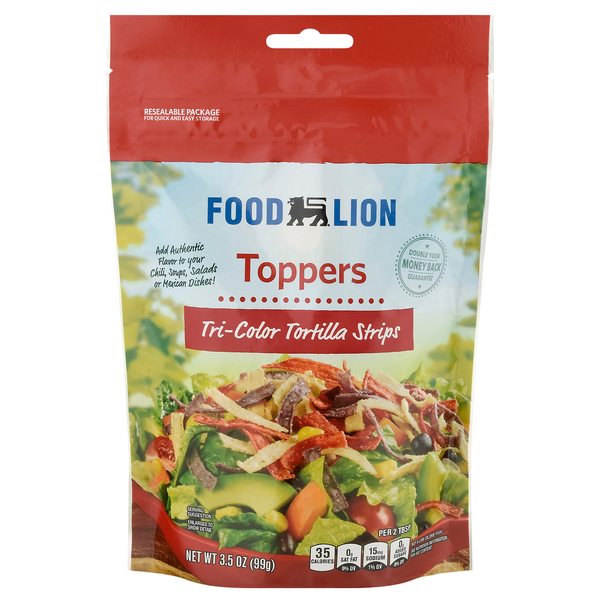 tri color tortilla strips