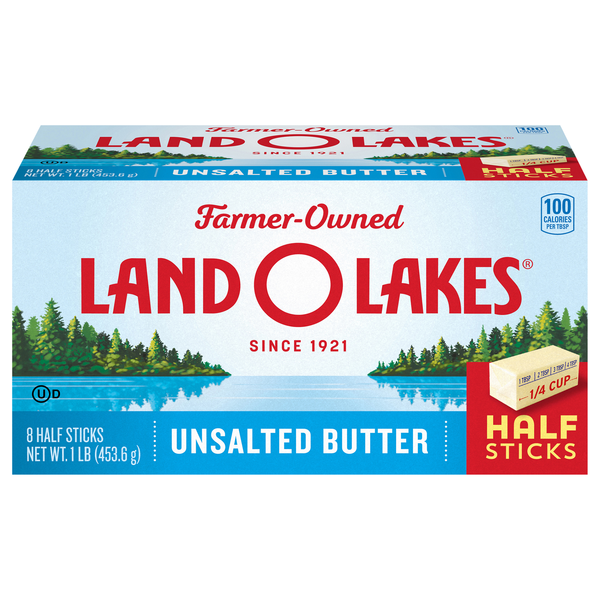 Land O Lakes Unsalted Butter Half Sticks - 8 ct