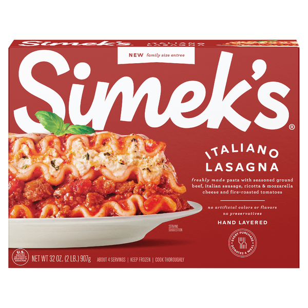 Save on Simek's Italiano Lasagna Family Size Order Online Delivery GIANT