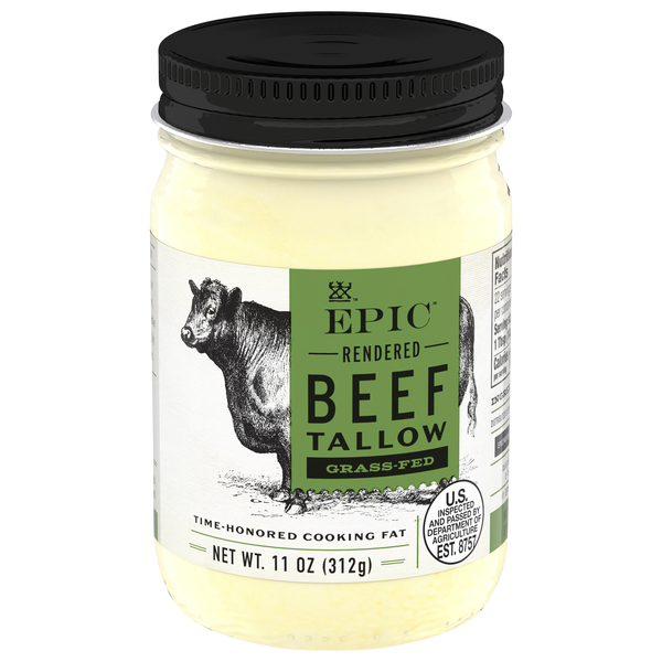 EPIC Grass-Fed Rendered Beef Tallow Cooking Fat