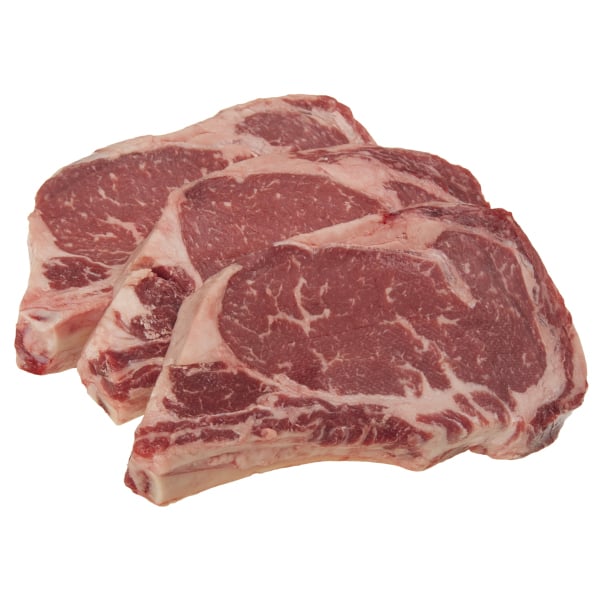 Bone-In Beef Ribeye Steak Family Size - 3 ct Fresh