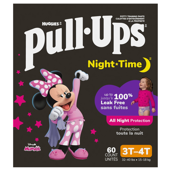 Pull-Ups Night Time Girls 3T-4T Training Pants 32-40 lb