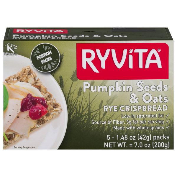 Save on Ryvita Wholegrain Rye Crispbread Pumpkin Seeds & Oats 5 ct Order Online Delivery Giant