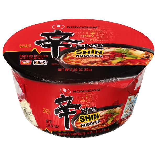 Nongshim Gourmet Spicy Shin Noodles Bowl
