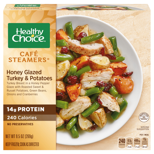 Healthy Choice Cafe Steamers Honey Glazed Turkey & Potatoes Frozen Meal