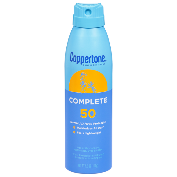 Save on Coppertone Complete Sunscreen Spray SPF 50 Order Online