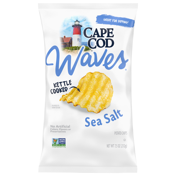Cape Cod Waves Sea Salt Kettle Cooked Potato Chips