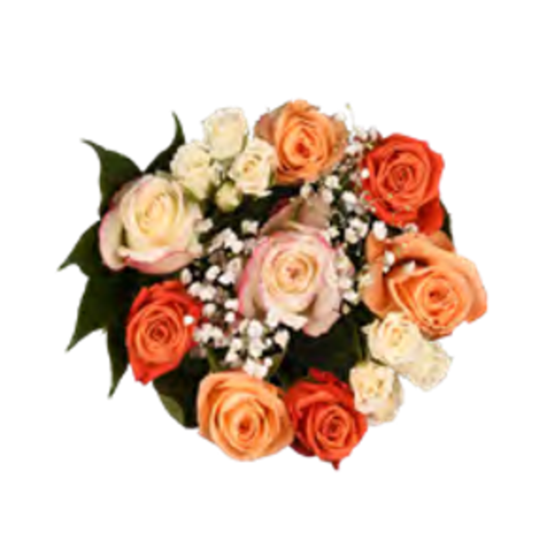 Giant Color Collection Pumpkin Spice Rose Bouquet