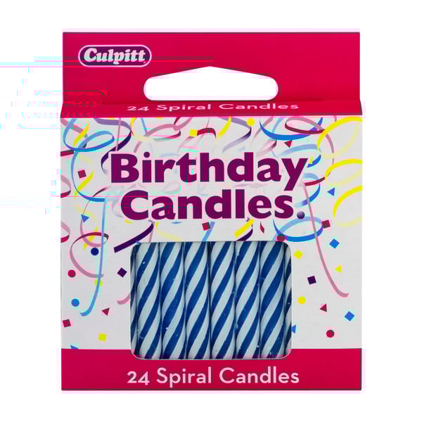 Culpitt Blue Spiral Birthday Candles