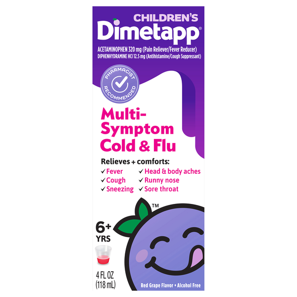 Dimetapp Children's Multi-Symptom Red Grape Flavor Cold & Flu