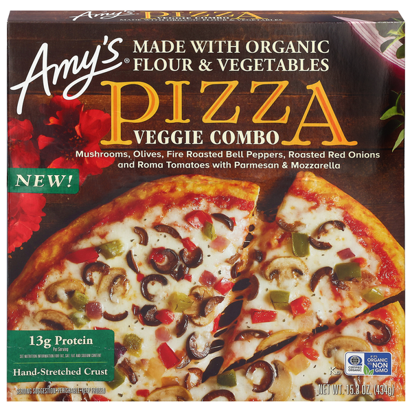 Amy's Organic Hand-Stretched Crust Veggie Combo Pizza Frozen