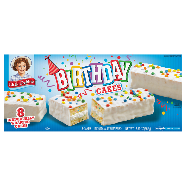 Little Debbie Birthday Snack Cakes - 8 ct