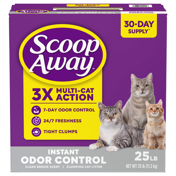 Scoop Away Instant Odor Control Clumping Clean Breeze Scent Cat Litter