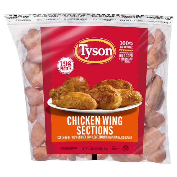 Tyson Natural Chicken Wing Sections Frozen