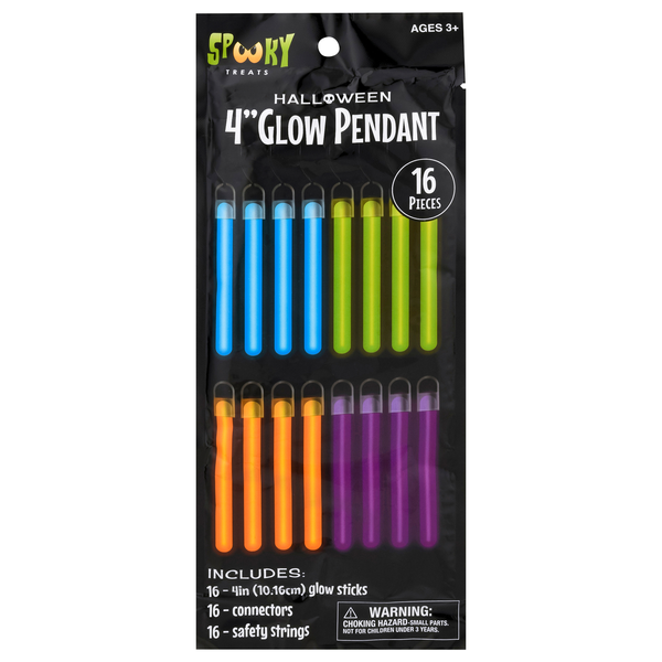 Spooky Treats Halloween Glow Pendant Sticks 4 Inch