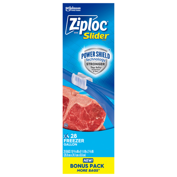 Ziploc Slider Gallon Freezer Bags