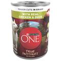 Purina ONE True Instinct Tender Cuts in Gravy Chicken & Duck Adult Wet Dog