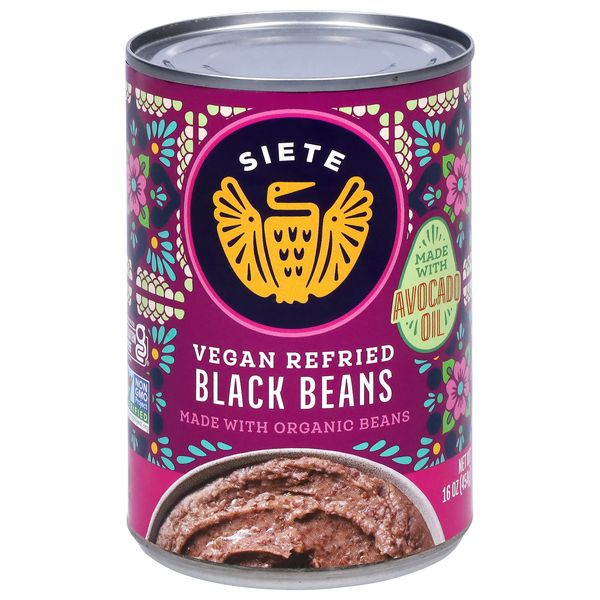 Siete Organic Gluten Free Vegan Refried Black Beans