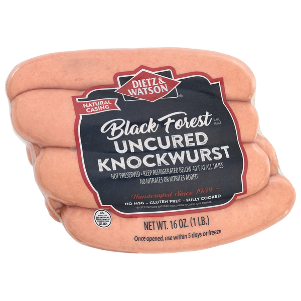 Dietz & Watson Uncured Black Forest Knockwurst - 6 ct