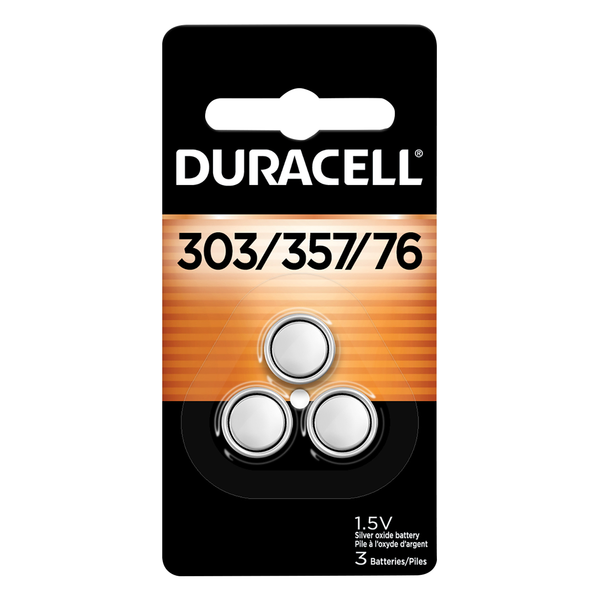 Duracell Silver Oxide Batteries 303/357/76 1.5 Volt