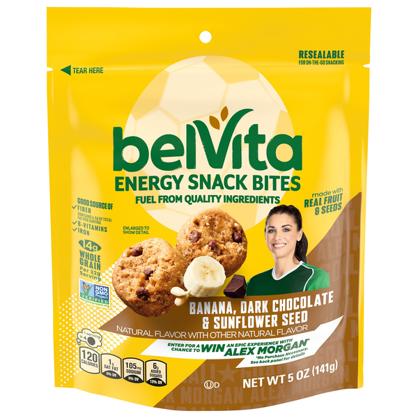 belVita Banana Dark Chocolate & Sunflower Seed Energy Snack Bites