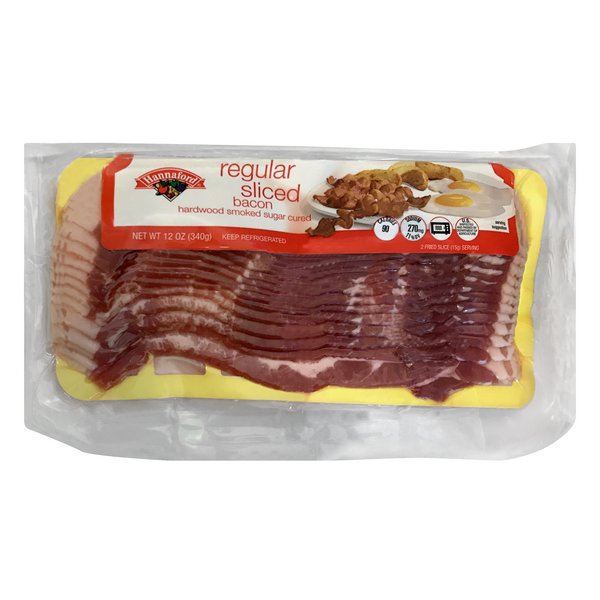 Hannaford Hardwood Smoked Sugar Cured Regular Bacon Sliced