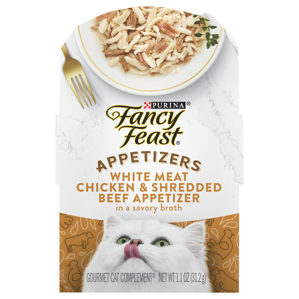 Fancy Feast Appetizers Cat Complement White Meat Chicken & Shredded Beef