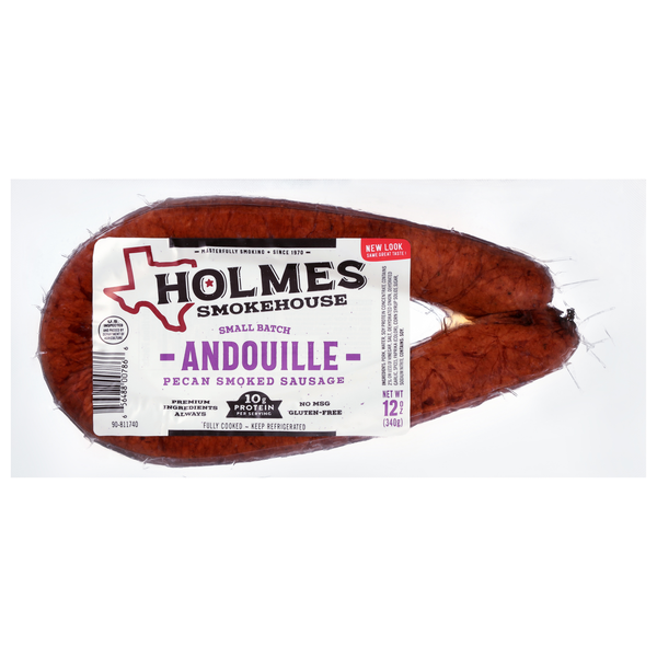 Holmes Smokehouse Small Batch Andouille Pecan Smoked Sausage Rope