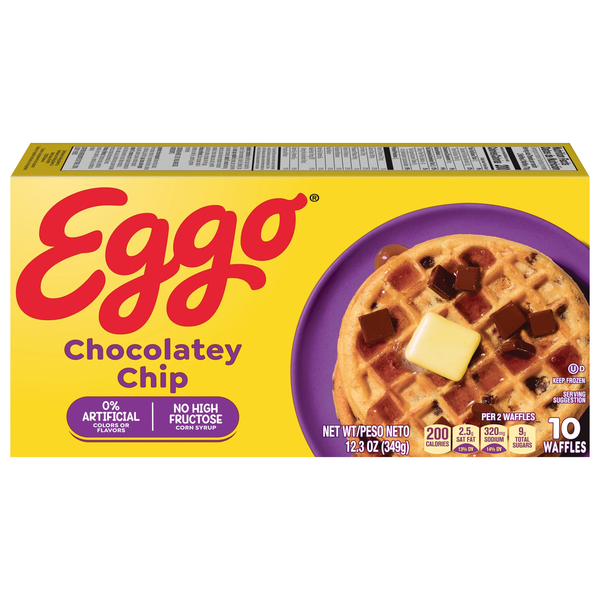 Eggo Chocolatey Chip Waffles - 10 ct