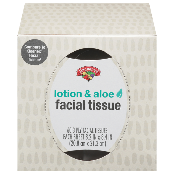 Hannaford 3-Ply Lotion & Aloe Facial Tissue
