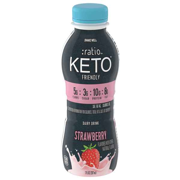 Save on Ratio Keto Friendly Strawberry Dairy Drink Order Online Delivery Giant