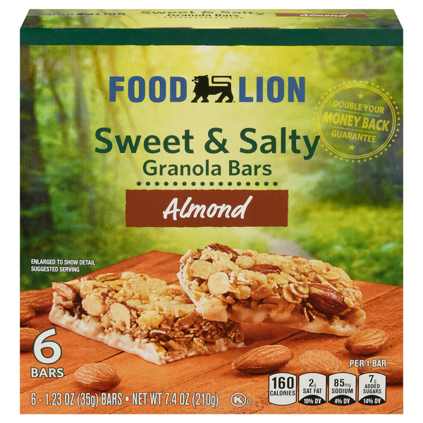 Food Lion Sweet & Salty Almond Granola Bars - 6 ct