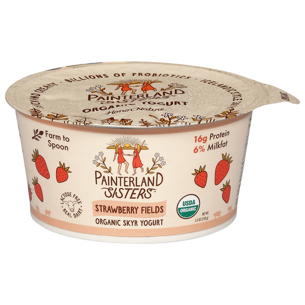 Painterland Sisters Organic Strawberry Skyr Yogurt Cup