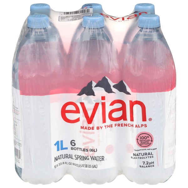 Evian Natural Spring Water - 6 pk